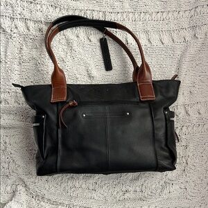Nino BOSSI Black and Brown Tote Bag